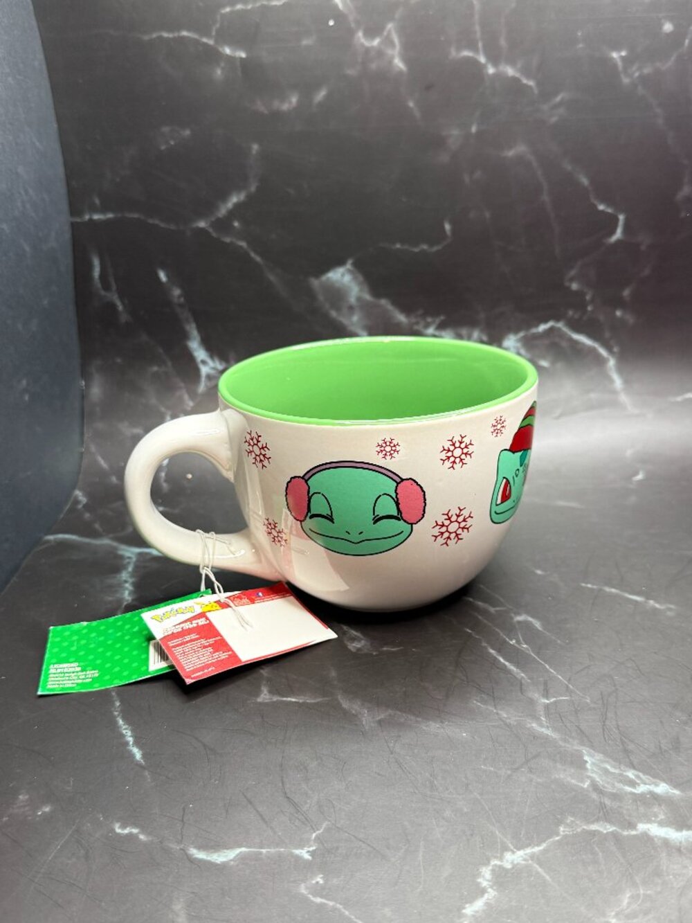 NWT Pokémon Christmas 24oz Ceramic Mug Pikachu Charmander Squirtle Bulbasaur